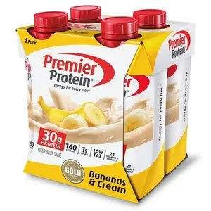 Premier Protein Shake, Bananas & Cream, 30g Protein, 11 Fl Oz, 4 Ct