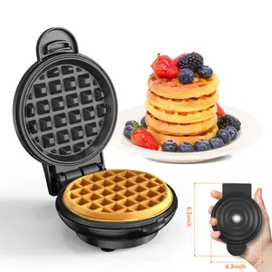 Crownful Mini Waffle Maker, Non-Stick, 4 Inch Chaffle Maker for Familes and Kids, Perfect for Breakfast, Dessert, Sandwich, Egg Cooker Machine & Kitchen Appliances