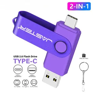 2-in-1 Real Capacity Pen Drive Keychain, 4/8/16/32/64GB Lightweight USB Flash Drive with Metal Connector, 10mb-18mb/s Higher Speed & Stability, Hot Swap Business Gift for Mobile Phones & Android Devices