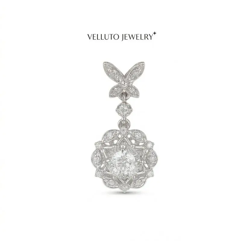 PLATINUM PLATED MOISSANITE 2.0CTW VVSD Color - Sophisticated - Thoughtful Gift - Platinum Plated Necklace & Pendant