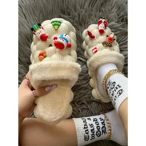 Funny DIY Bubble Slippers Furry House Slides for Chirstmas