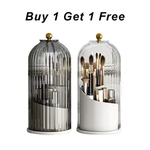 Buy 1 Get 1 Free Rotating Toothbrush Holder Makeup Brush Organizer 360 Spin Desktop Storage Bathroom Counter Organizer Christmas Gift Idea for Women