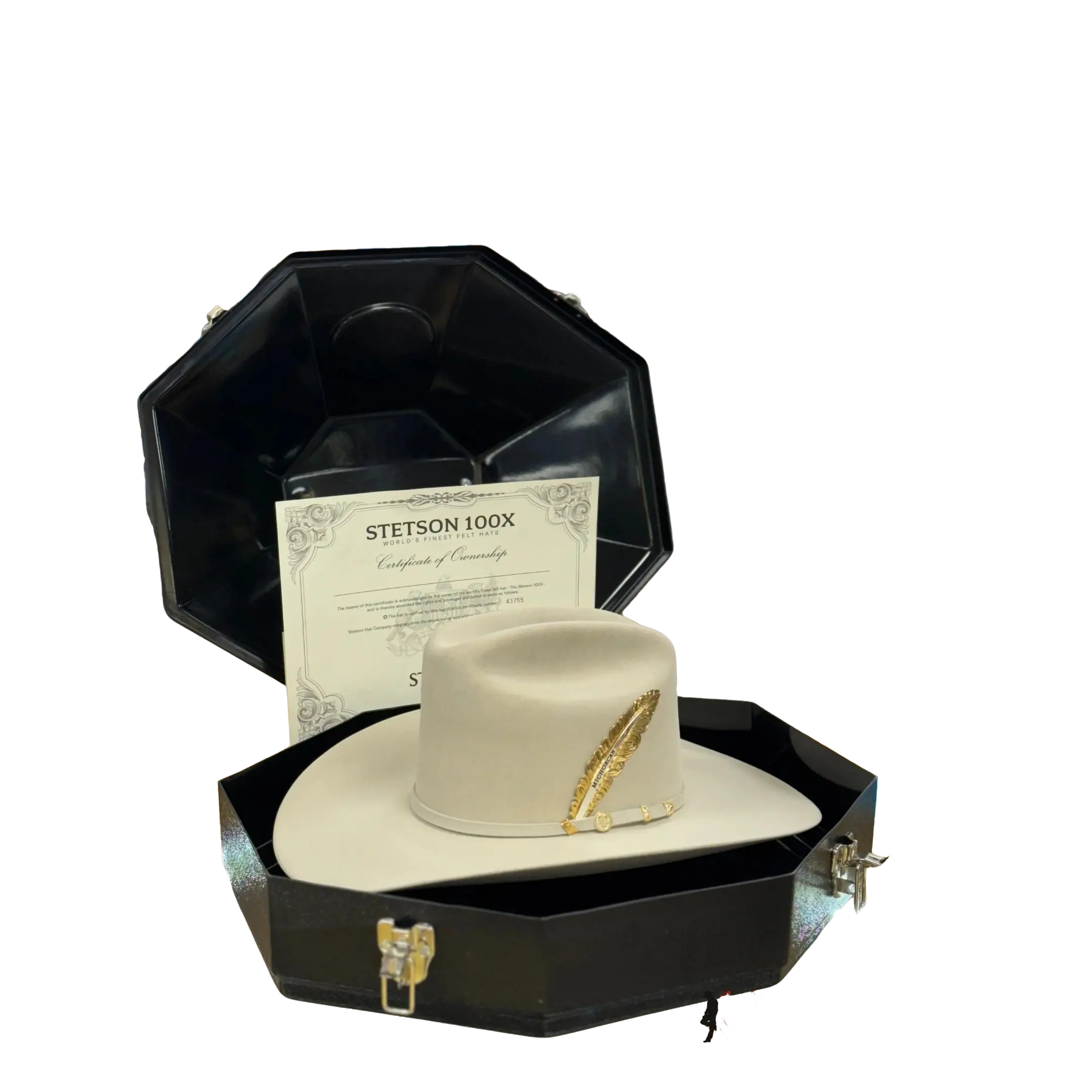 STETSON EL PRESIDENTE 100X SILVER BELLY COPA ALTA