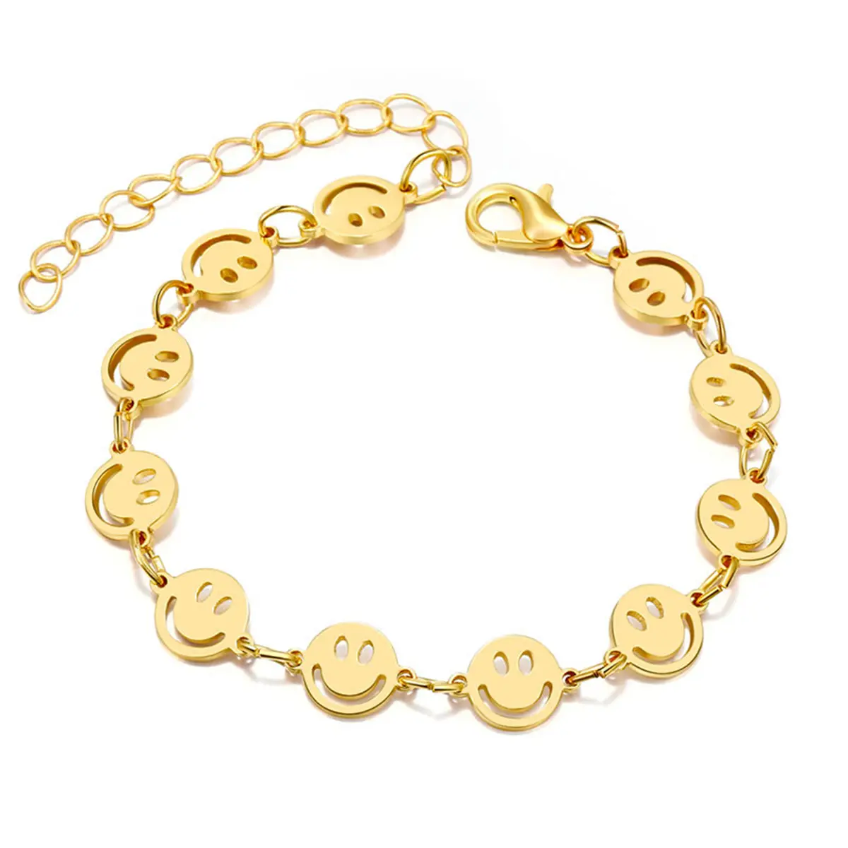 Bracelet Set for Couples, Fashionable Smiley Face Beaded Jewelry with Artificial Gemstones for Summer Beach Daily Wear, Fashionable Bracelet Style