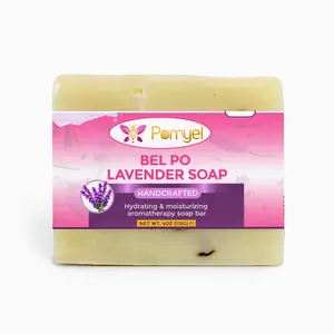 BelPo Lavender Soap (2 Bars) – Calming Bar for Sensitive Skin, Handmade with Organic Oils & Shea Butter