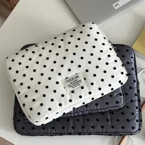 Korean Polka Dot Tablet Sleeve Bag 9-11 Laptop Sleeve Bag 13 14 15 15.6 Inch For MacBook Dell Acer Samsung Notebook Tablet Pouch