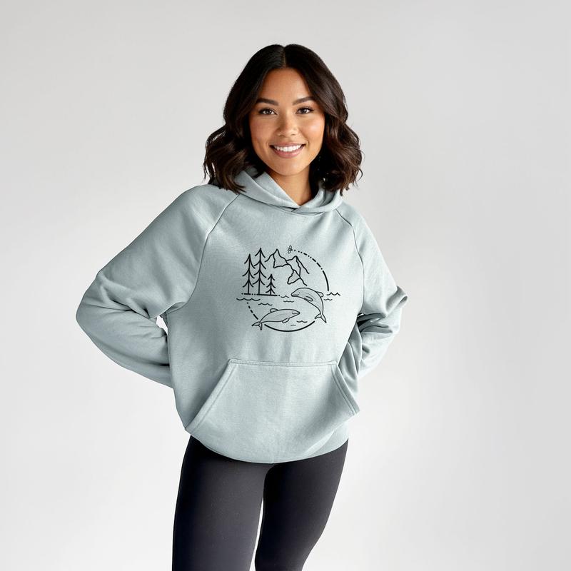 It's All Connected - Maui Dolphins - UltraLuxe Heavyweight French Terry Hoodie