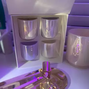 Coconut Iridescent Mini Candles - Quad Gift Box for Home Decor and Aromatherapy