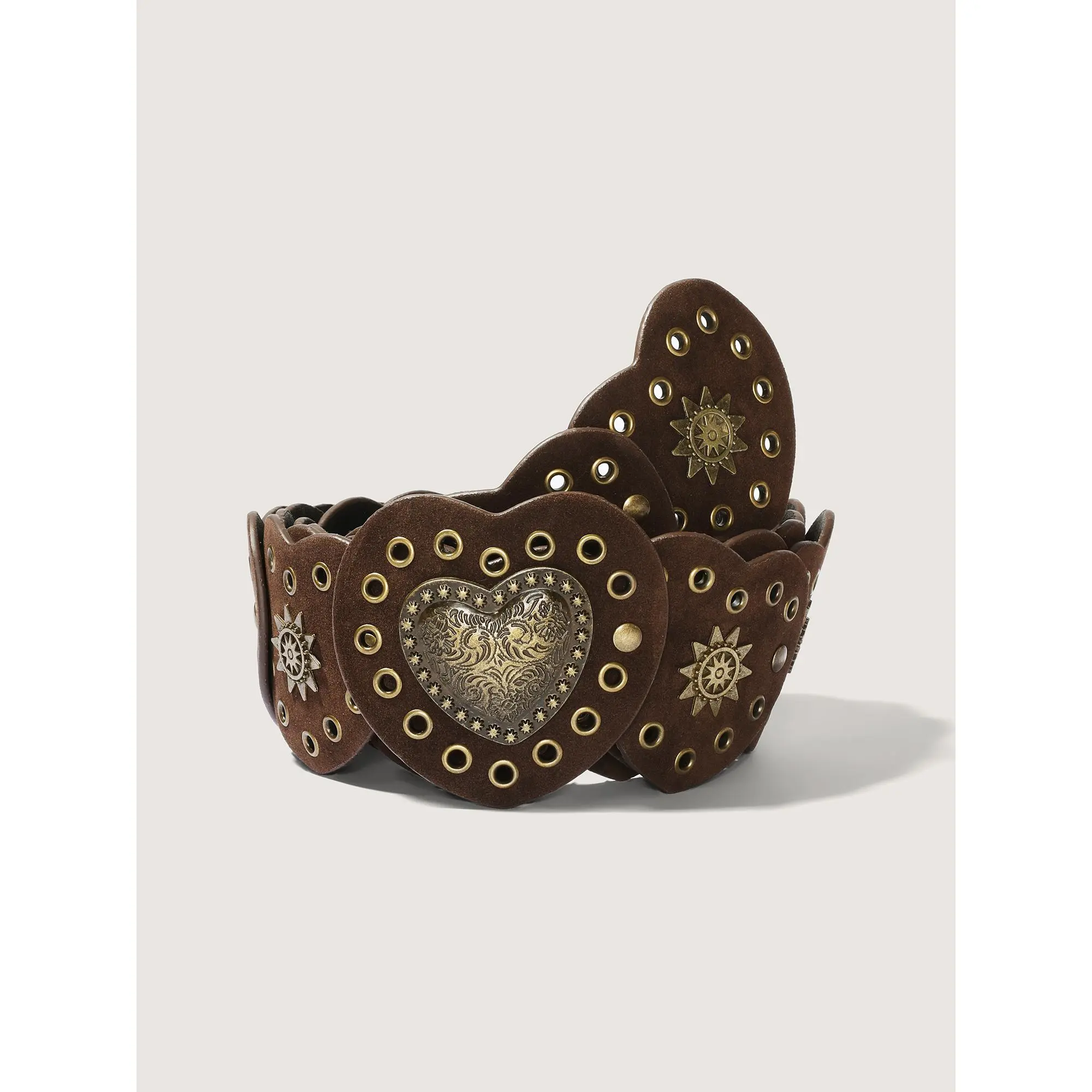 BLOOMCHIC Boho Chunky Hearts Extended PU Leather Belt - Bohemian, Statement, Stylish Belt for Swimweek Fashion Accessories, Statement Belts,Summerfinds