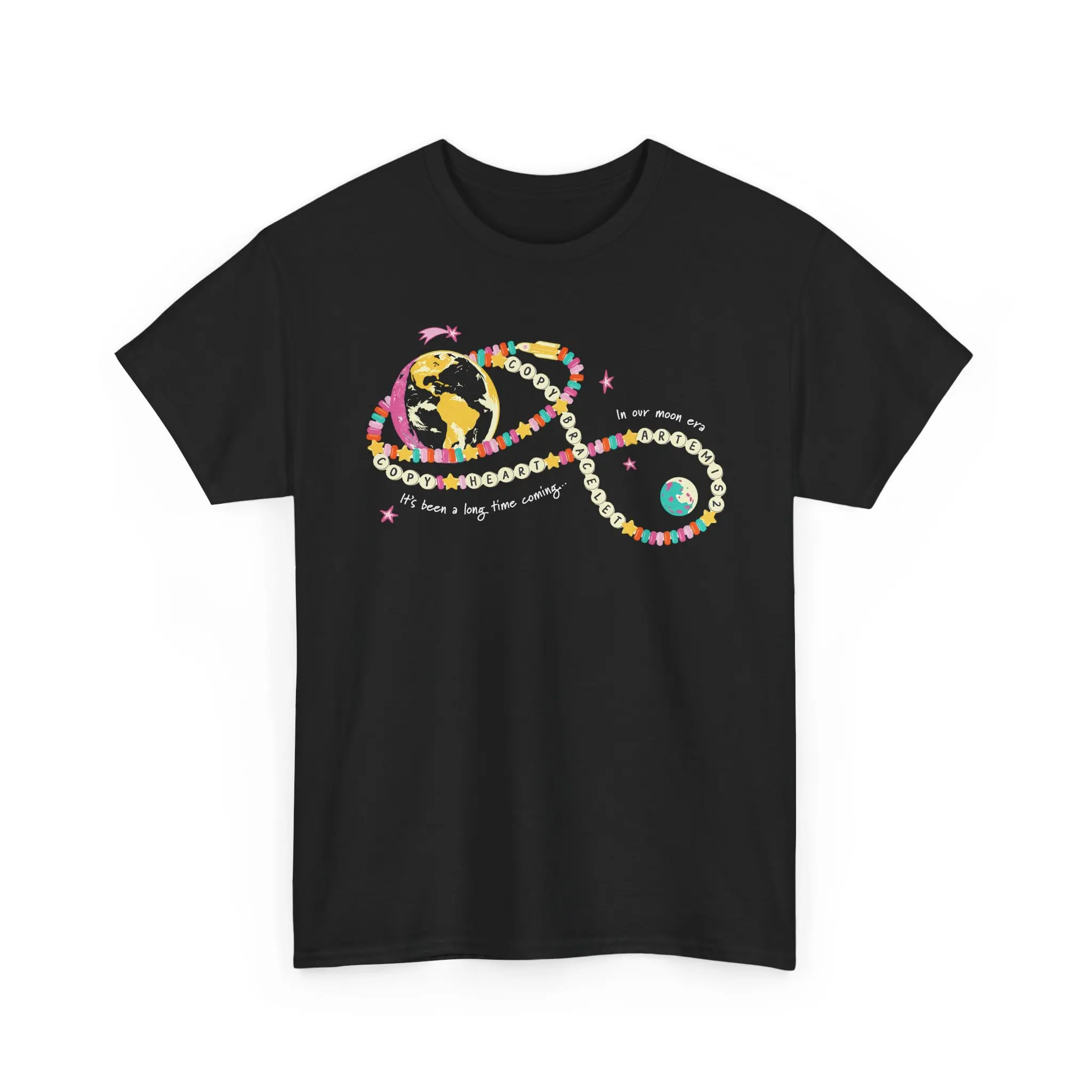 Cosmic Journey T-Shirt, Earth and Space Design, Infinity Shirt, Unique Graphic Tee, Long Time Coming Shirt