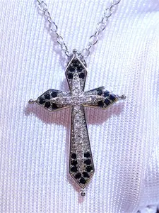 1 PC Glamorous Cubic Zirconia Cross Chain Design Necklace Pendant For Women Valentine's Day Gift Wedding Jewelry