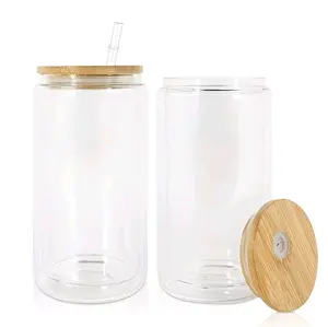 16oz  Glass Snow Globe Cup