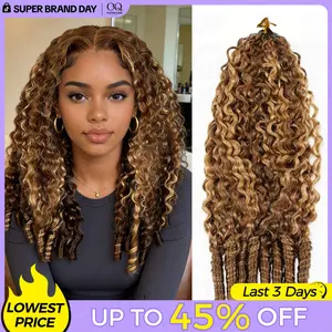 OQ HAIR Highlight 4/27 Burmese Curly Crochet Human Hair With Miracle Knots Boho Braids Time-Saving Wear #DealsForYouDays