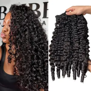 [New In] Asteria Hair Burmese Curly Brazilian Virgin Human Hair Extension 100% Unprocessed Natural Black Burmese Curly Sew In Hair Bundles #GetReadyforFashionWeek