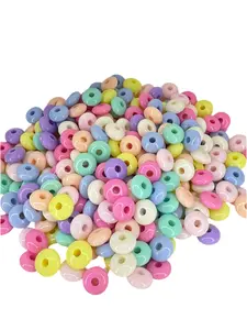 R91-(20PCS) 8mm Multi Color Pastel/Lentils/Spacer/Wheel Plastic Beads for DIY