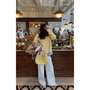 Ellia Butter Yellow Button Down Cardigan