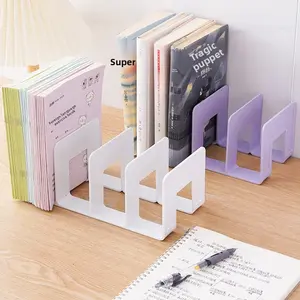 color Bookend, Desktop Book Storage Organizer, Divider Board, Book Desk Shelf, Clear Book Clip, Book Stand, Office & Home Use