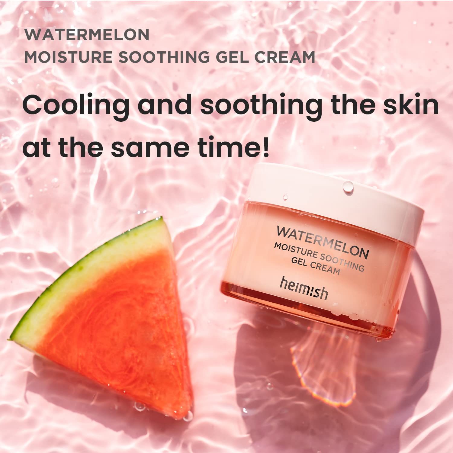 [Heimish] Watermelon Moisture Soothing Gel Cream 110ml – Hydrating & Cooling Gel for Face and Body, Soothes Redness, Hypoallergenic Formula