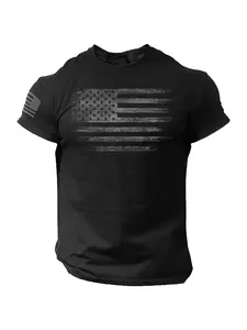 American Flag Men's T-shirt | Patriotic American T-shirt | Military Style