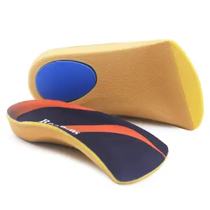 Arch support, RooRuns 3/4 corrective insole for excessive foot, plantar fasciitis, heel pain relief, high arch support insole for men and women for running walks