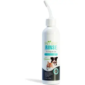 Dog Ear Care Liquid, Dog and Cat Ear Cleaner to Eliminates Ear Odour,Remove Wax, Dirt & Stop Smelly, Itchy, Non-Irritating, 4 Fl oz