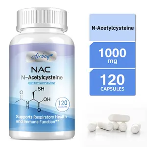 120 Airboy NAC nutritional dietary supplements to support liver and kidney health, respiratory system and immune health.