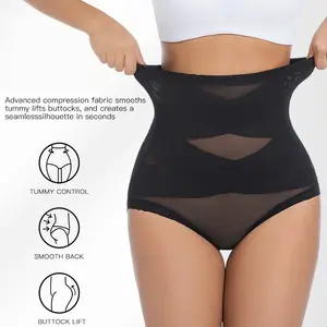 Z Women's High Waist Tummy Control Shapewear Slimming Seamless Body Briefs with Double Tummy Control & Sexy Butt Lift Features Black Womenswear basque waist waist trainers waist trainer