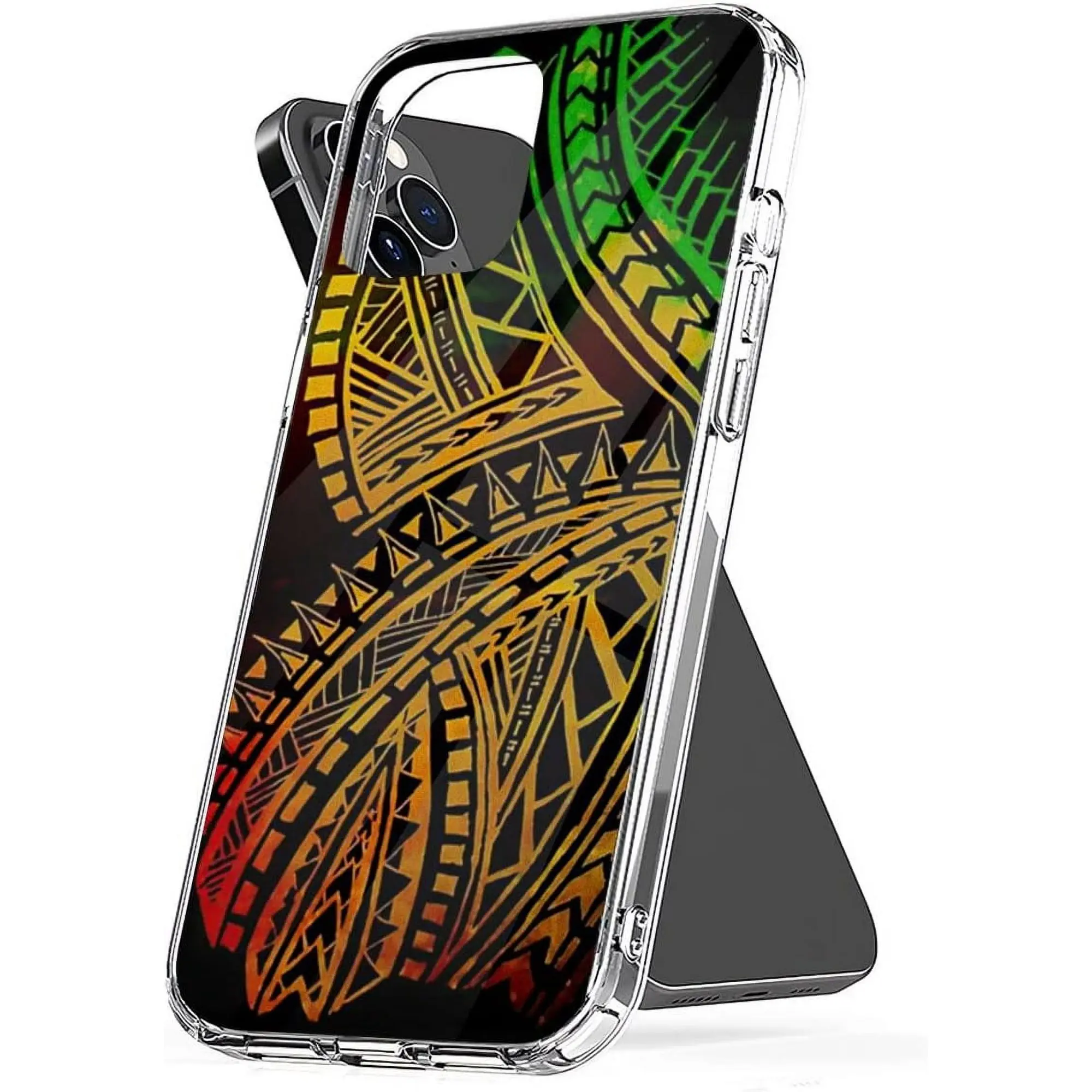 Phone Case Love Accessories for Polynesian Waterproof Tribal Scratch Transparent Compatible with iPhone SE 7 8 X XR 11 12 13 14 15 16 Plus Mini Pro Max Samsung Galaxy Note S9 S10 S20 S21 Ultra Plus Protection Protective