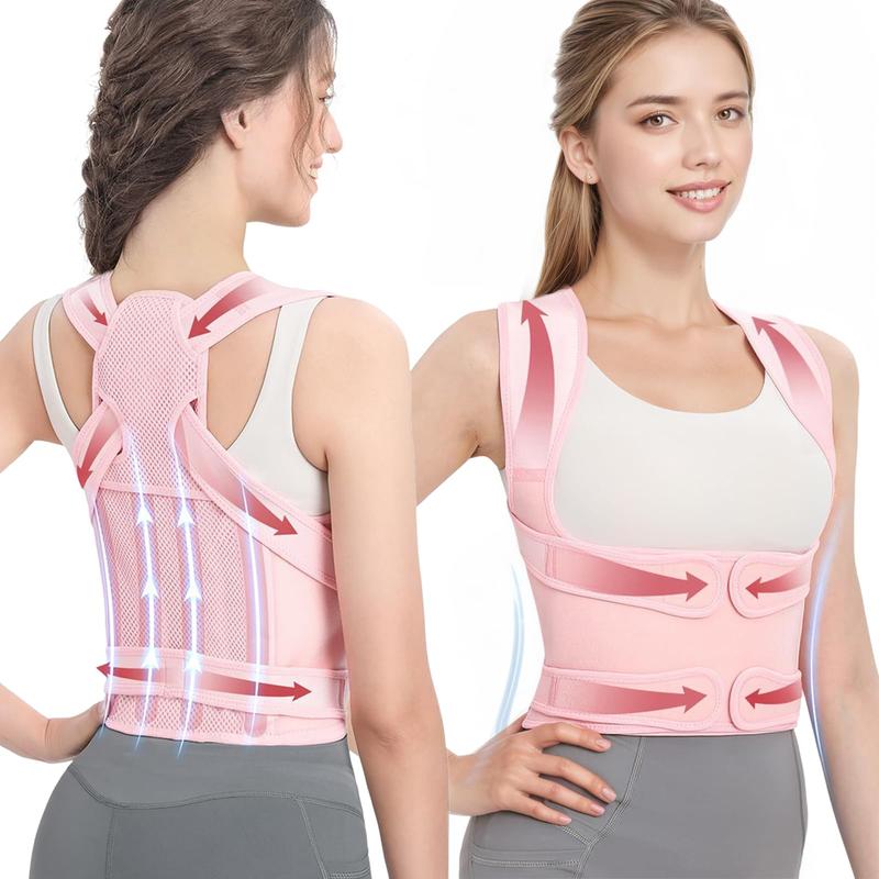 Back Brace Posture Corrector for Women and Men, Shoulder Straightener, Adjustable Full Back Support, Upper and Lower Back Pain Relief - Scoliosis, Hunchback, Hump, Thoracic, Spine Corrector