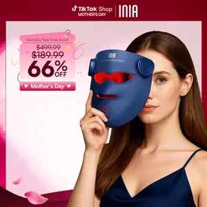 INIA GLOW 940 nm 4D LED Mask – Dual NIR 940 + 850 nm Deep Penetration for Deeper Repair, Visible Lift & Lasting Radiance, 4D Fit for Jawline Lift & Firm, Cooling Therapy, Wireless Comfort, Mother's Day Special Gift