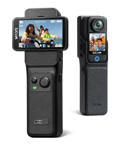 SJCAM C400 Vlogging Camera , 4K Pocket handheld Camera, Long-Lasting 420 Mins , 6-Axis Stabilizer Action Camera , 2.29''Touch Rotatable Screen ,154° Pov , Waterproof, with Helmet Mount Kits,Portable Handycam Camcorder,Valentine's Day gift