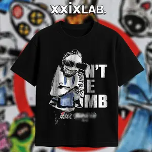 29Lab. Don't Be Dumb Double Side Heavy Cotton Graphic Hoodie Vintage ASAP Rap Shirt Hiphop Streetwear Clothing Gift For Music Lovers Breathable Printing Lightweight T-Shirt
