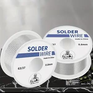 1pc/2pcs 50g Welding Solder 0.8mm 1mm 63/37 FLUX 2.0% Soldering Wire Roll Melt Rosin Core Solder No-clean Tin BGA Welding Tools