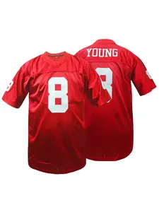 Fashion Men's Embroidered Football Jersey, San Francisco Rugby Jersey,V-Neck Breathable Retro Mesh Baseball Shirt, Casual Loose Fit Baseball Uniform, Casual Sports Jersey, Unisex Style, All Seasons, Sport Jersey