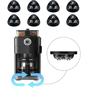 Appliance Casters - Furniture Sliders & Appliance Rollers for Kitchen, Coffee Machine, Blender, Oven - Easy Countertop Sliding Moving, Black 8pcs