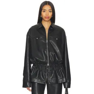 Lovers and Friends Greta Faux Leather Jacket in Black