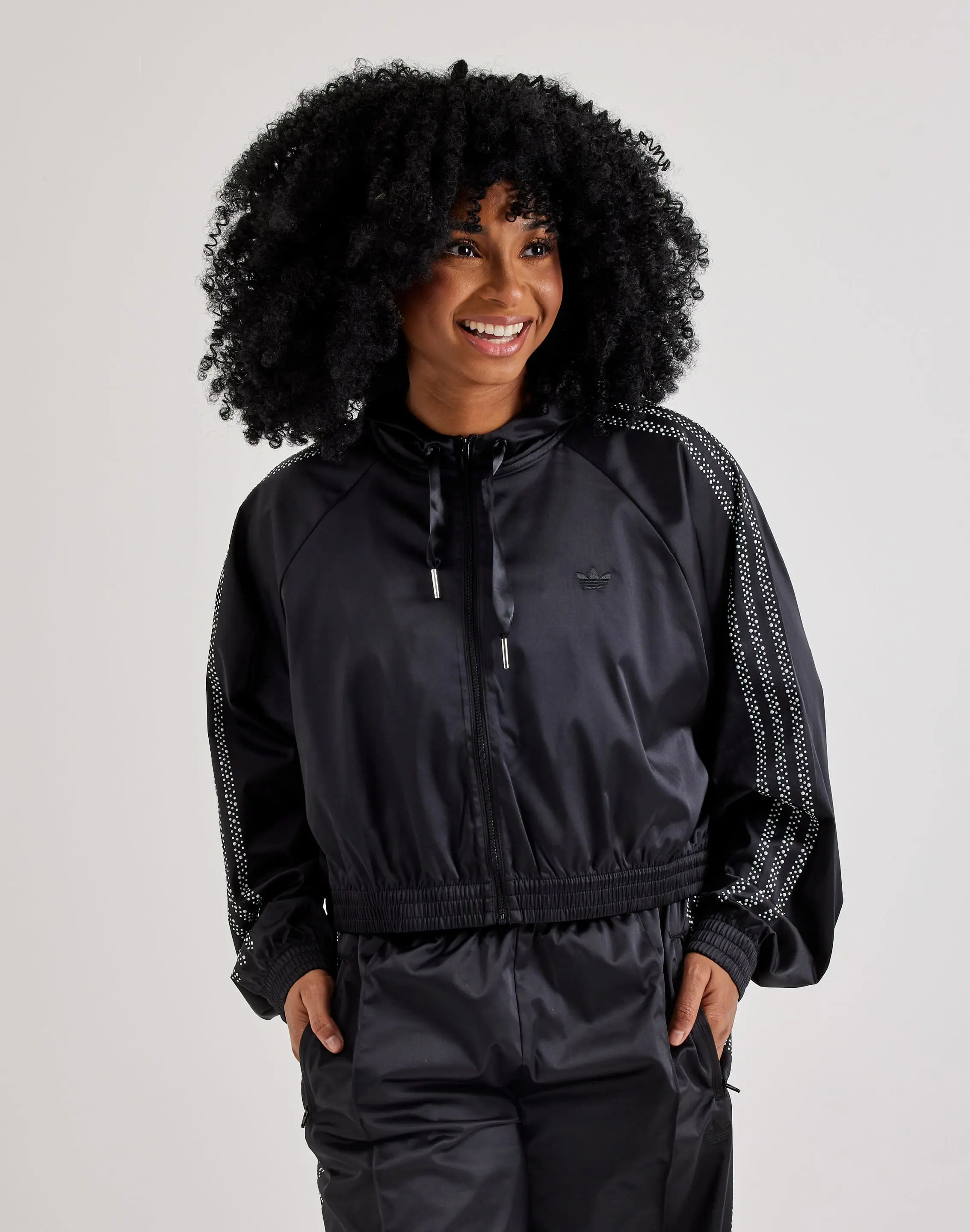Womens Adidas Pearl Cropped Full-Zip Hoodie Womens Adidas Pearl Cropped Full-Zip Hoodie