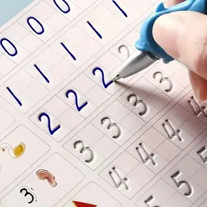 Reusable Magic Practice Book Set, Tracing Preschool Books, Includes 4 Books, 1 Pen, 5 Erasable Stickers, Ideal for Learning, Writing, Parent-Child Education, Boys & Girls, Preschool Alphabet Tool