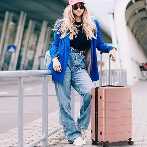 20/24/28 Inch Carry On Hardside Luggage, Lightweight ABS Expandable Suitcase With Spinner Wheels & TSA Lock For Business Travel