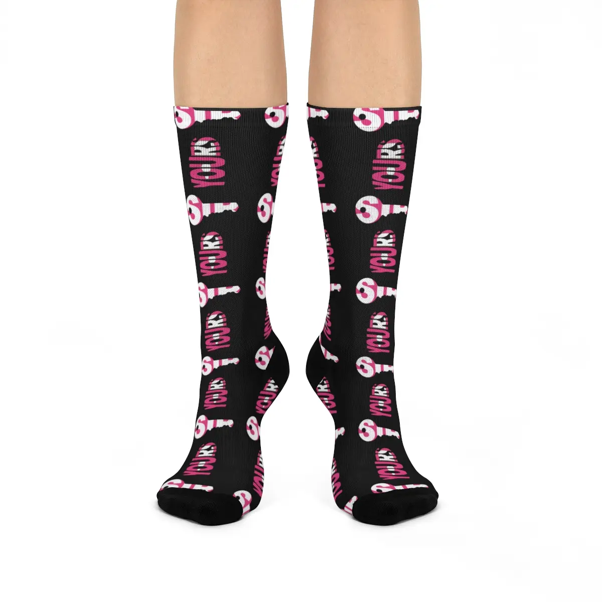 Lock and Key Submissive Socks [Pink/Black]