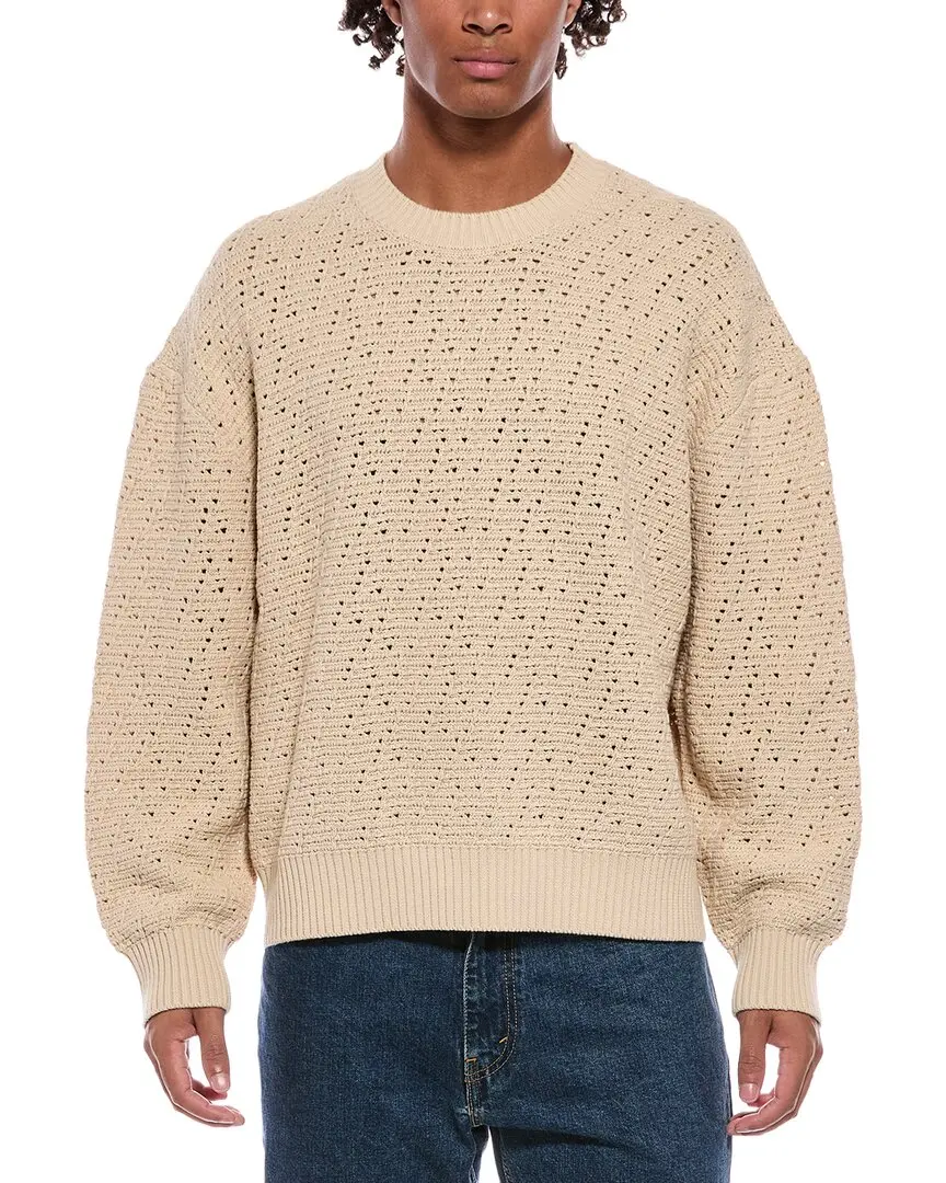 FRAME Crochet Crewneck Sweater