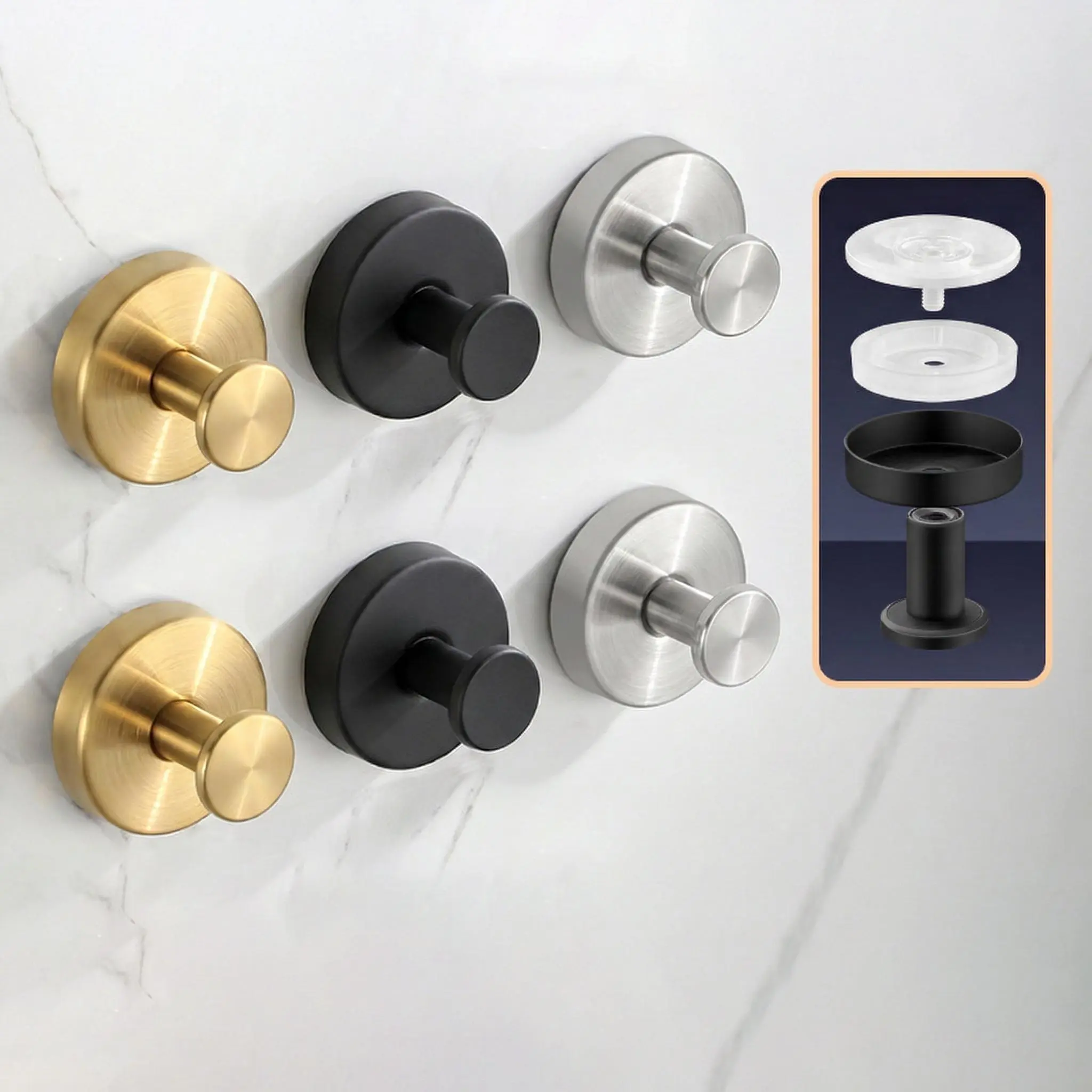 Three random packs Powerful Strong Suction Cup Shower Hook | No Drill, Removable Heavy Duty Towel Hook for Bathroom Glass & Smooth Wall