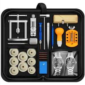 Watch Repair Kit + Watch Press Tool,  Replacement, Strap Adjustment, Wrench Opening  Cover, Case Opener/Closer, Link Remover Sizing Bracelet,  Band Pin Removal, Spring Bar