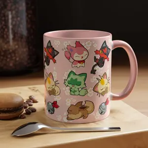 Poke Kity Mug, Poke Ceramic Coffee Cup, Poke Gift Father's Day Gift For Him, Pokedad Mug