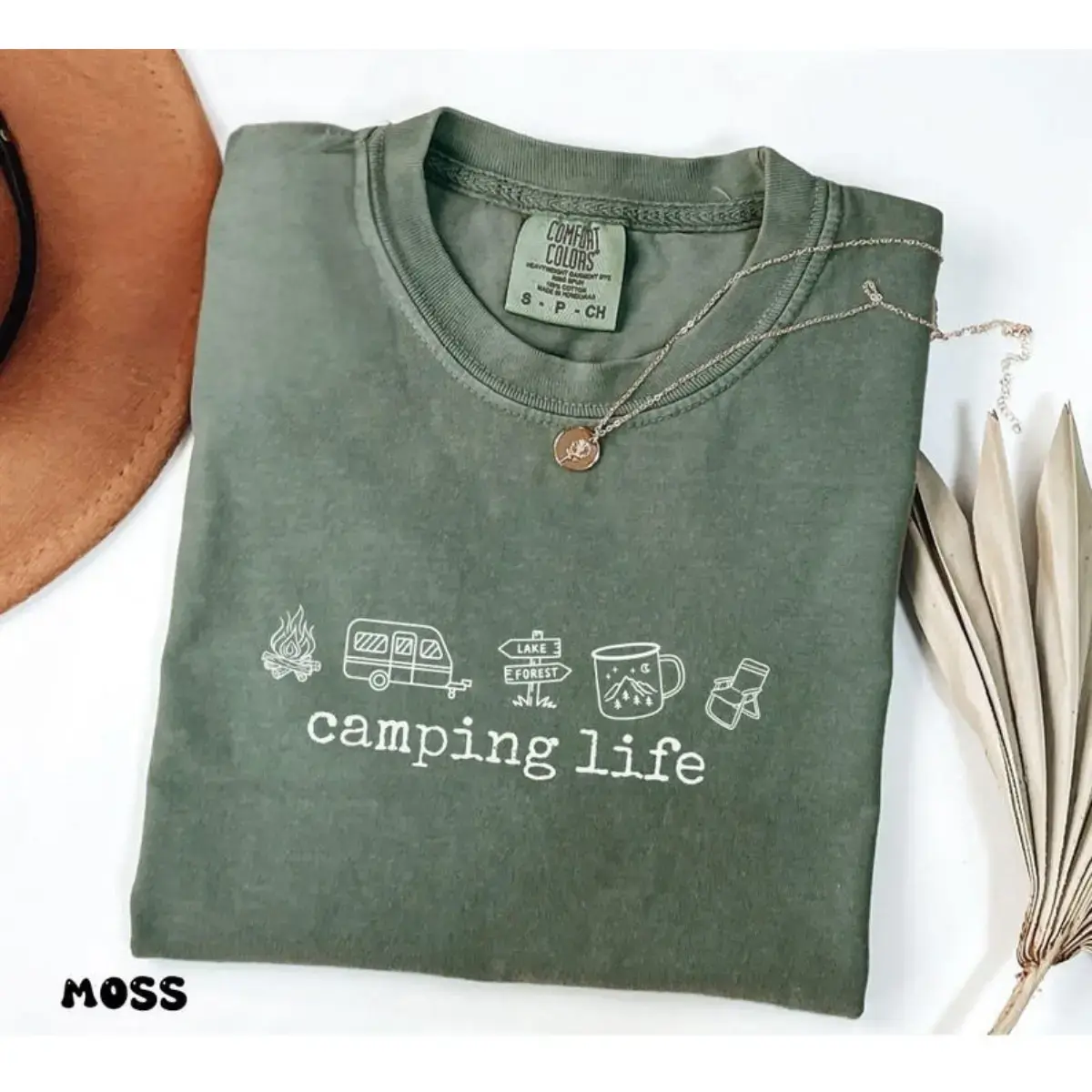 Comfort Colors Camping Life TShirts, Camping TShirt, Camper T-shirt, Camper T-Shirt, Happy Camper T-Shirt, Camping Gift, Camp Life Tee, Outdoorsy Gift  - Jeneisa Chicken