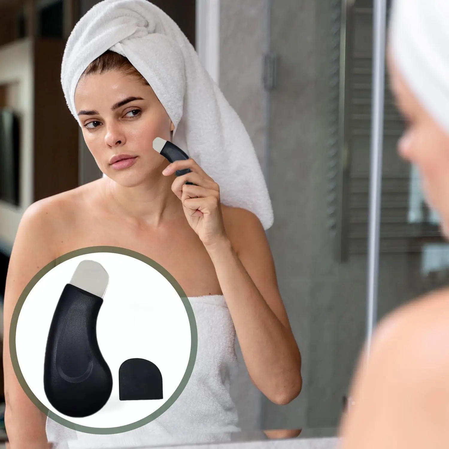 Silicone Blackhead Spatula, Handheld Blackhead Cleaning Shovel, Facial Skin Care Tool, Blackhead Remover Tool for Cleaning Clogged Pores on The Face and Cleansing Facial Oil