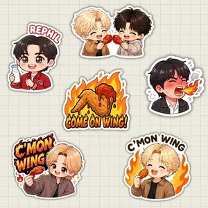 Funny Wing Moment Kpop Stickers, Kpop Band Stickers