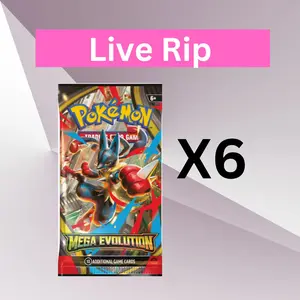 Mega Evolution Pokemon TCG x 6 - English Booster Packs NEW Factory Sealed TCG Cards (6)