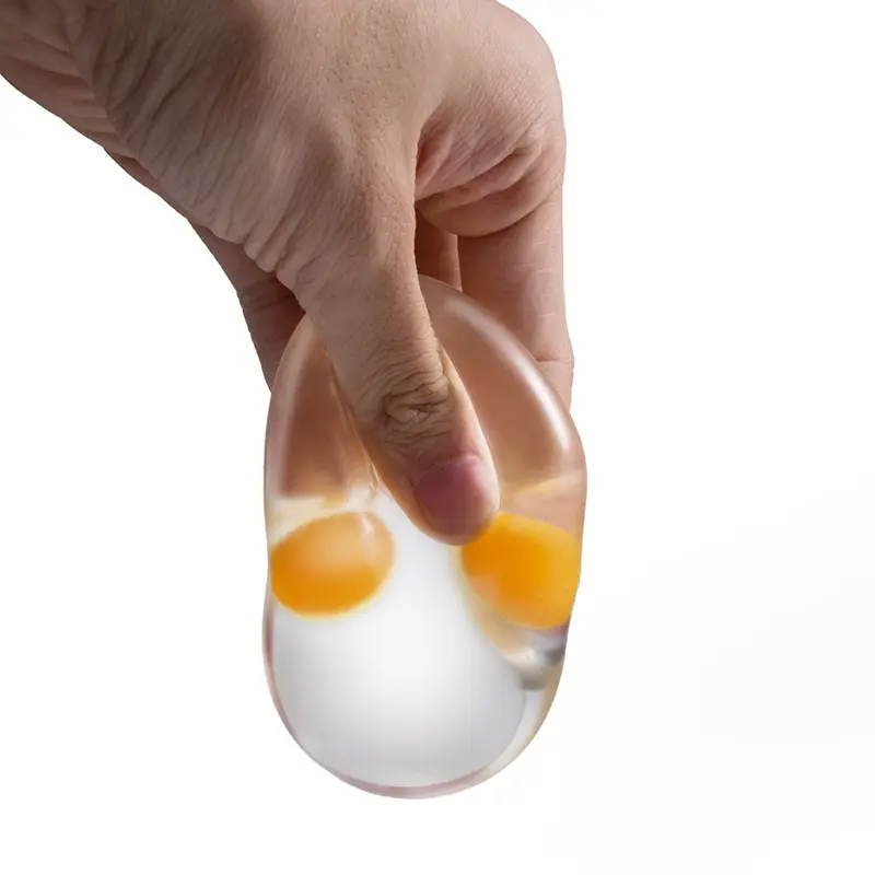 1. **Portable Double Yolk Egg Squishy Fidget Toy - Fun Sensory Play & Stress Relief, Perfect for Classroom Prizes, Holiday Gifts & Goodie Bags**