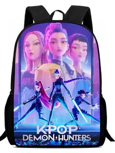 Twice Takedown Chibi Backpack, Kpop Cartoon School Bag for Teens, Lightweight Travel Daypack, Jihyo Chaeyoung Jeongyeon Print, Casual Laptop Backpack